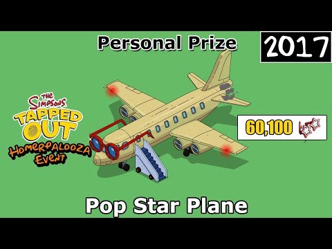 TSTO - Homerpalooza Event | Pop Star Plane | Personal Prize (2017)