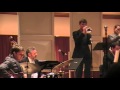 Jeff hamilton with university of Louisville Jazz ensemble I conducted by John la Barbera