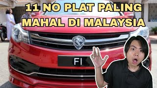 11 Nombor Plat Paling Mahal Di Malaysia!