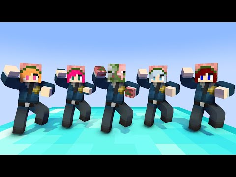 MONSTER SCHOOL : GANGNAM STYLE POLICE PIGMAN FAMILY - MINECRAFT ANIMATION