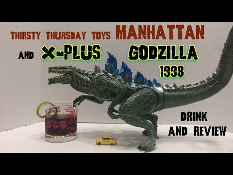 Manhattan and X-Plus Godzilla 1998 garage kit (green version) review
