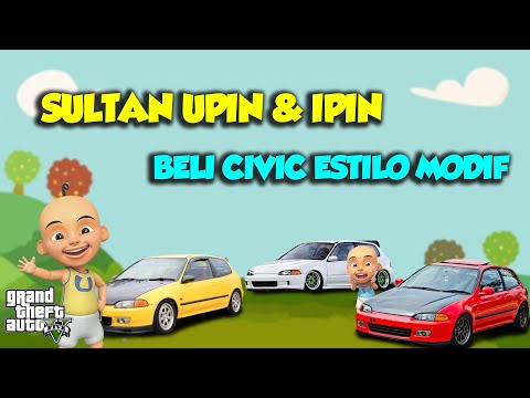 Sultann Upin Ipin JAJAN MOBIL KEREN Honda Civic ESTILO MODIF - GTA V Upin Ipin Episode Terbaru 726