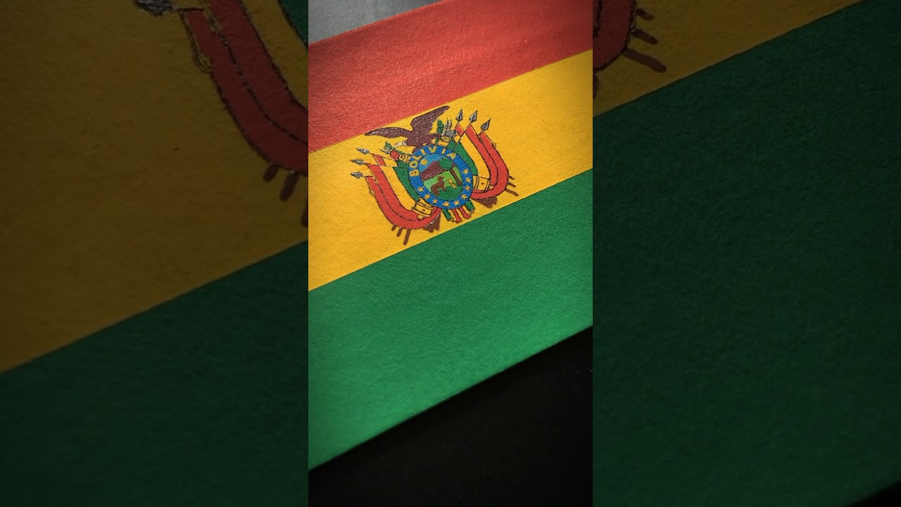 BOLIVIA 🇧🇴 Flag Drawing #southamerica #posca #art