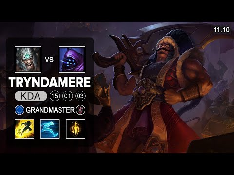Tryndamere Top vs Jax - EUW Grandmaster Patch 11.10