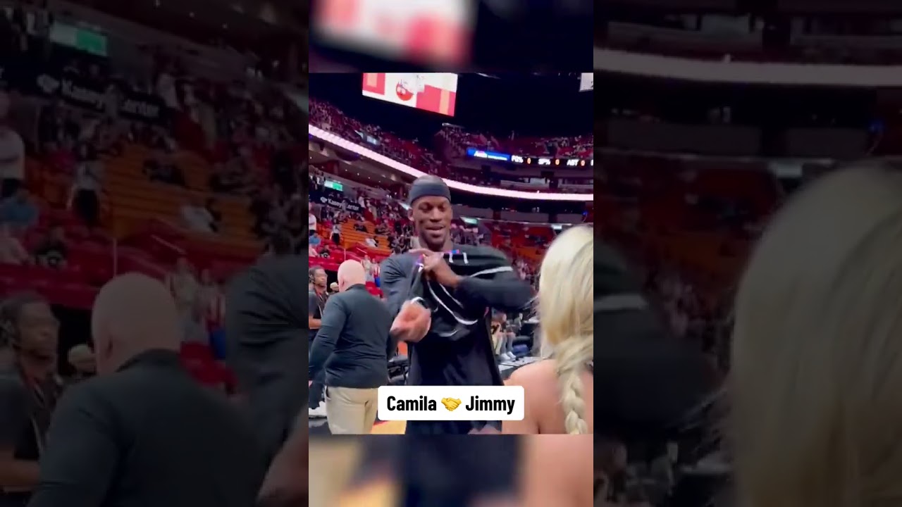 Camila Cabello gifted Jimmy Butler a Heat jersey 🔥 (via @MiamiHEAT/TT)