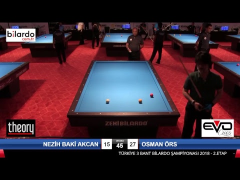 NEZİH BAKİ AKCAN & OSMAN ÖRS Bilardo Maçı - 2018 ERKEKLER 2.ETAP-2.Ön Eleme