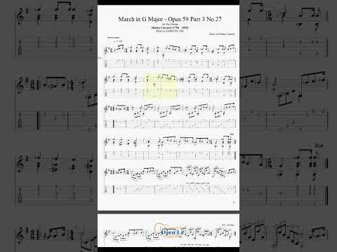 Opus 59 Part 3 No 27 - March In G Major - Matteo Carcassi