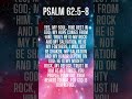 Psalm 62:5-8 | Psalms about Peace | #prayers #psalms #psalms about peace #shorts