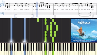 [Moana] Olivia Foa'i - Tulou Tagaloa (Synthesia Piano Tutorial w/Lyrics)