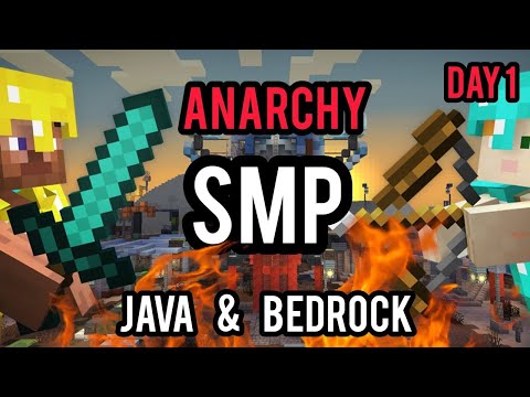 JOIN ANARCHY SMP Java & Bedrock Crossplatform | Minecraft SMP DAY 4