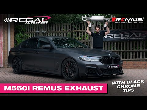 BMW G30 M550I GETS A REMUS EXHAUST UPGRADE! (AXLE-BACK + BLACK CHROME TIPS)