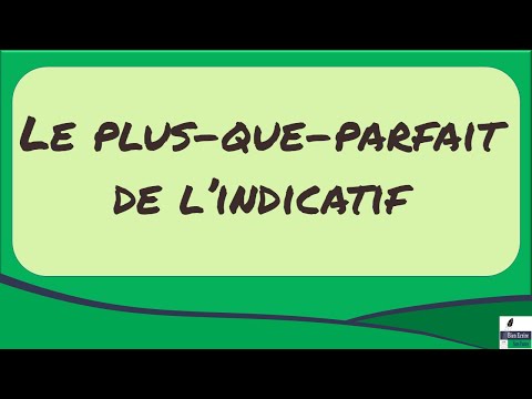 The pluperfect indicative: formation and values