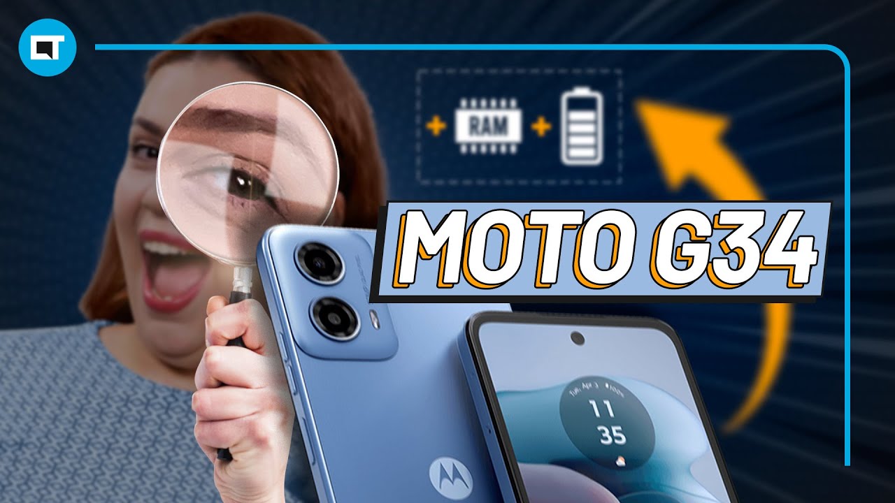 Moto G34: boa BATERIA e MUITA memória RAM