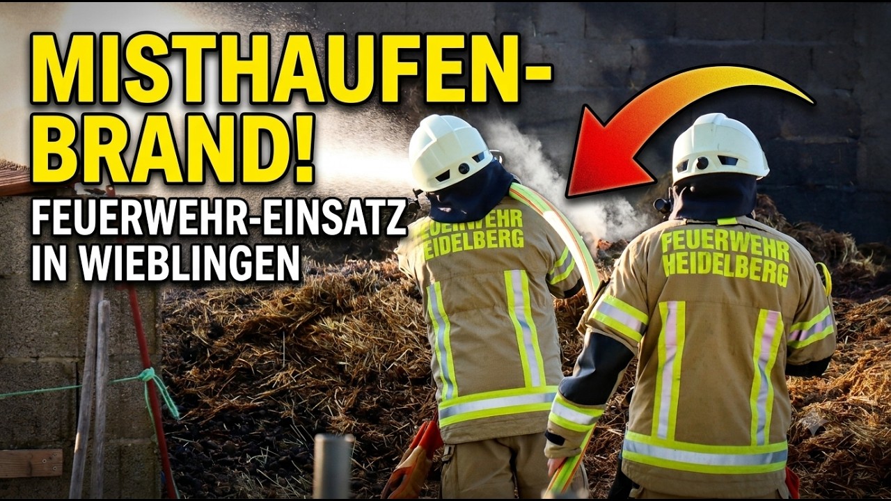 Brand eines Misthaufens auf landwirtschaftlichen Anwesen in Heidelberg