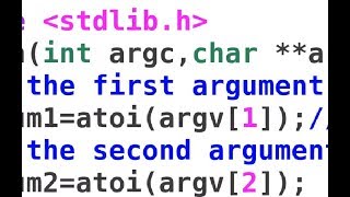 Short lecture 2: Simple C program - command line arguments - sum two numbers