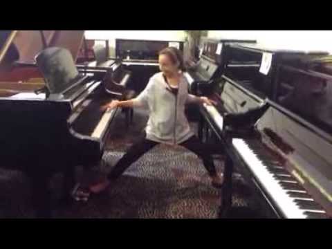 12 yr. old Emily Bear - 2 pianos same time