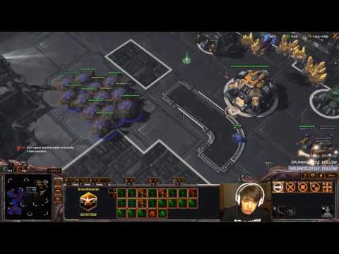 SC 2 - GM Zerg - Ultralisk and Swarmhost vs Mech - Live Commentary