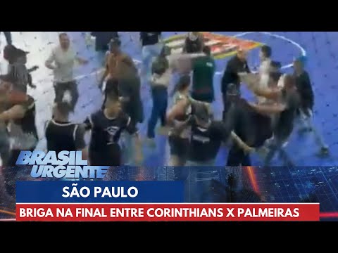Confusão na final entre Corinthians x Palmeiras | Brasil Urgente