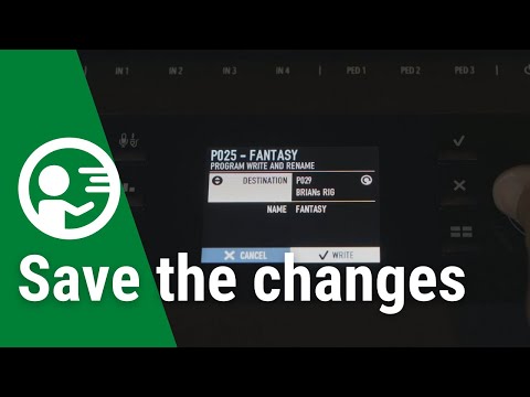 NUMA X PIANO Tutorial #08 - Save the changes