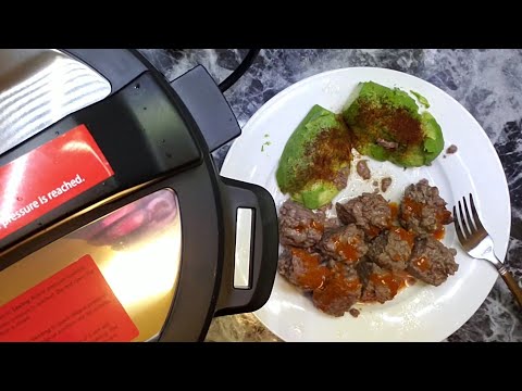Instant Pot Ground Bison Cubes. Ketogenic diet recipe