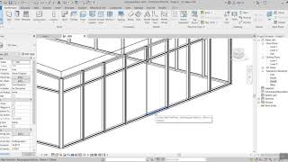 glass door curtain wall Revit Architecture