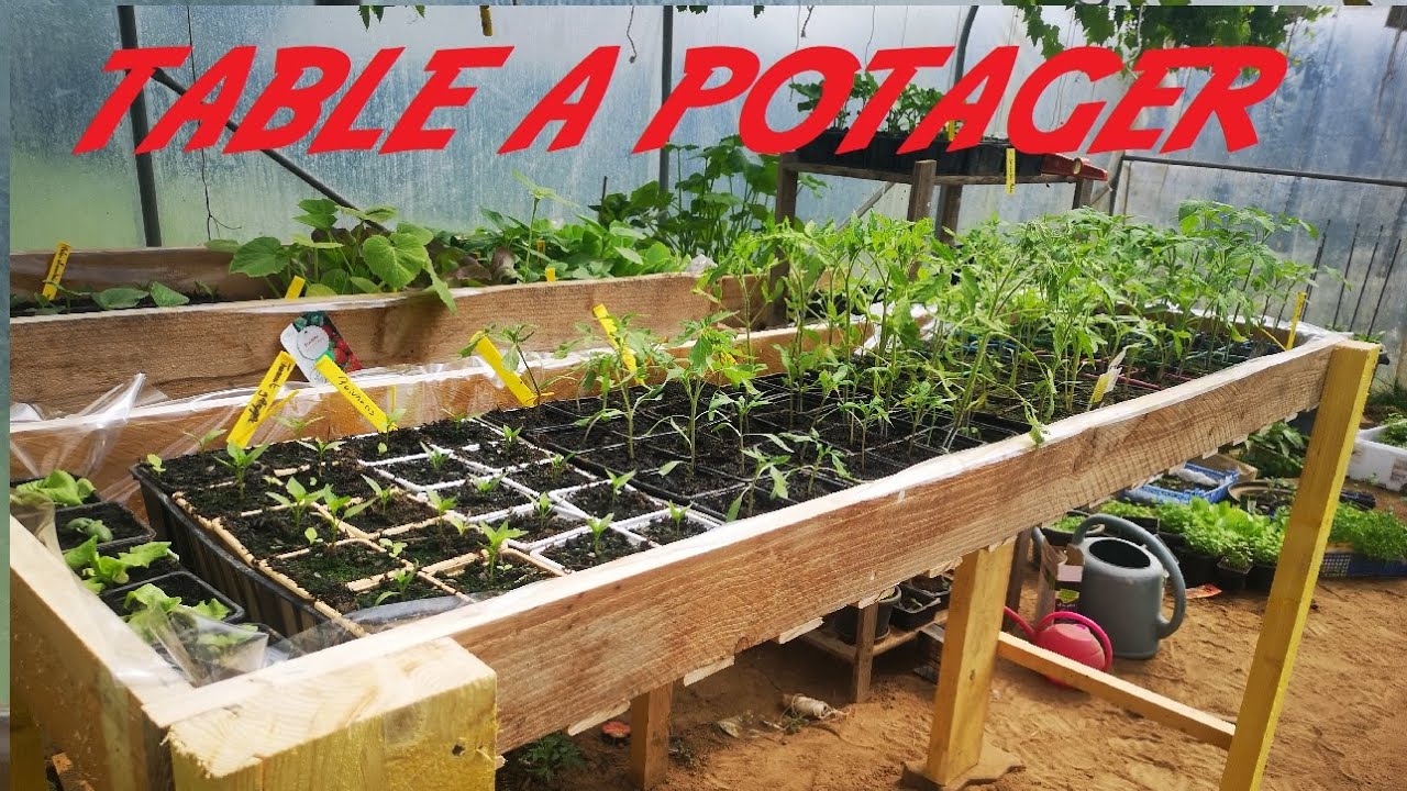 FABRIQUER UNE TABLE A POTAGER