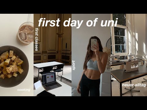 first day of uni, erste vorlesungen, neuer alltag, sport, morgen routine, kochen