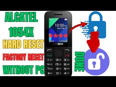 Alcatel 1054X/1054D unlock done. Alcatel 1054X Hard reset/without PC#hardreset#unlock