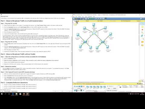 CCNA2 packet tracer 3.1.2.7 - Investigating a VLAN implementation