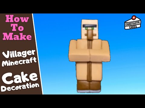 Villager Minecraft Cake Topper - Minecraft Cake Tutorial