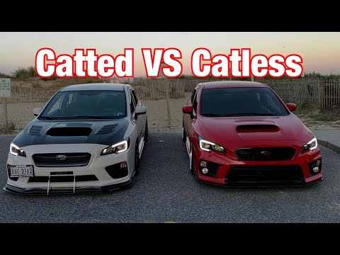 Catted vs Catless Downpipe (High Flow Cat) Exhaust Sound Clips WRX