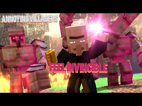 Annoying Villagers Mustard VS Shadow Herobrine & Null | Feel Invincible AMV HD