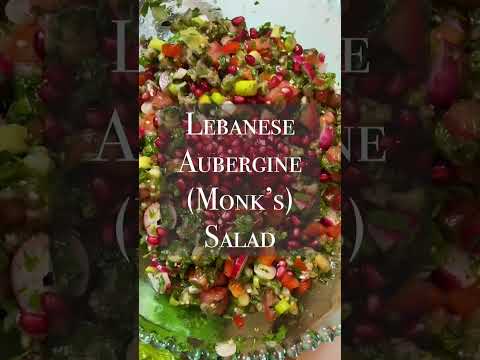 Lebanese Aubergine (Monk’s) Salad - great salad with roasted aubergines/ eggplants