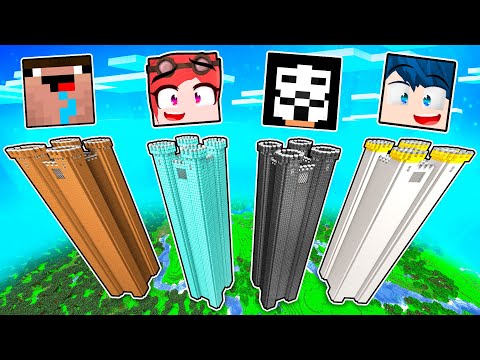 CASTELLO ALTO NOOB VS PRO VS HACKER! - MINECRAFT