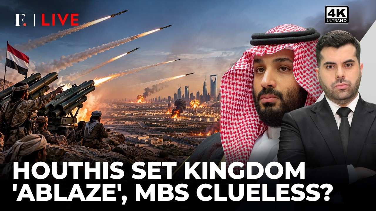 Houthis' 6-Pronged Missile Attack 'Burns' Saudi; MBS Scrambles Jets, '116 Strikes'| Firstpost Live