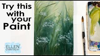 Try this technique with watercolor paint- no perfectionism here !