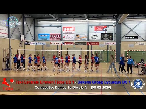 Volleybal Dames 1e Divisie A: Taxi Centrale Emmen Tjoba D1 - Dekens Groep Lycurgus D1 [08-02-2025]
