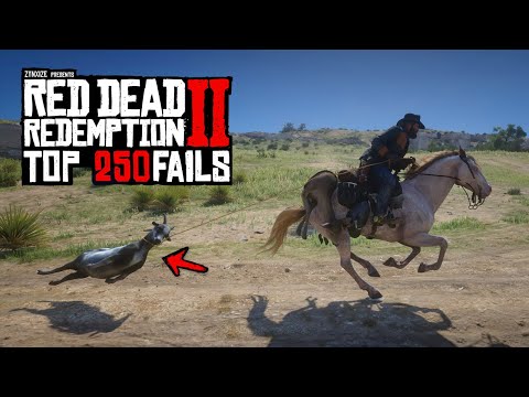 TOP 250 FUNNIEST FAILS In Red Dead Redemption 2