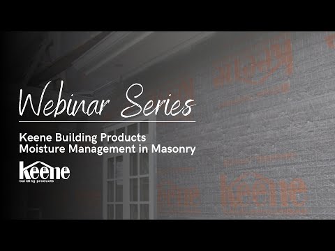 Keene Building Products Moisture Management in Masonry
