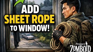 How to ADD SHEET ROPE to WINDOW in Project Zomboid (Step by Step)