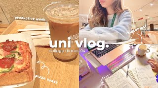 📓 college diaries #04: midterms, studying in muji café ☕️ decorating concert ticket frame