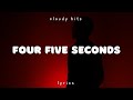 Rihanna Paul McCartney Kanye West Four Five Seconds Lyrics