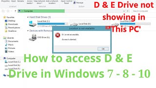 How to unlock local disk in windows 10