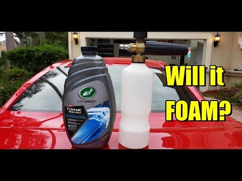 Turtle Wax Ceramic Wash and Wax in a Foam Cannon! Test.