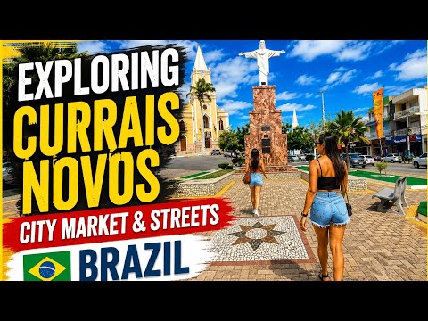 EXPLORING CURRAIS NOVOS CITY| RIO GRANDE DO NORTE, BRAZIL 🇧🇷 | 4K WALKING TOUR | NATURAL SOUNDS