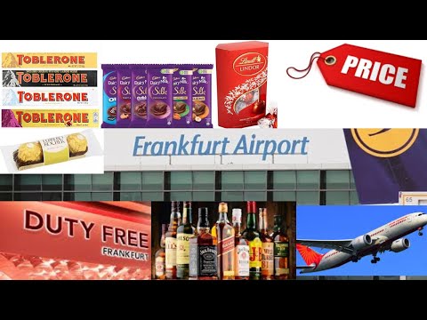 Aeroporto de Frankfurt: viagens Vanue e preços duty free (chocolate e licor)