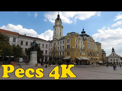 Caminhe por Pecs, Hungria. [4K]