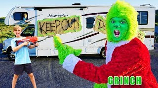 Grinch vs Fun Squad Kids In Real Life! Battle for Nerf Blasters!