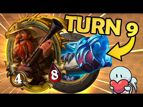 Turn 9 4x Battlecry Triggers! | Hearthstone Battlegrounds