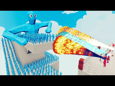 100x ICE ZOMBIE + 2x GIANT vs 3x EVERY GOD - Totally Accurate Battle Simulator TABS